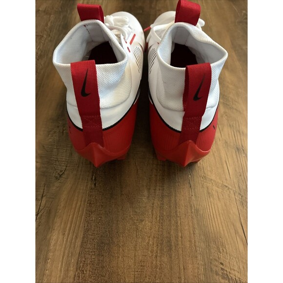 Nike Vapor Edge Pro 360 2 TB White Red Football Cleats Men Size 9 FQ4044-105 - Picture 5 of 7